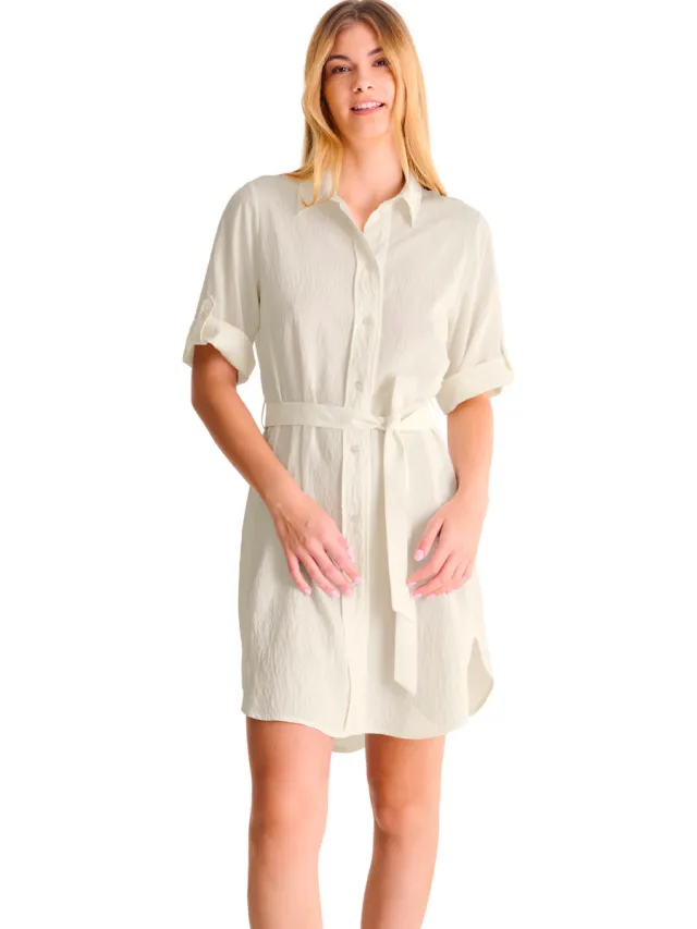 Lisca Korte Jurk Lisca Zomerjurk met slipe mouwen PORTOFINO Wit