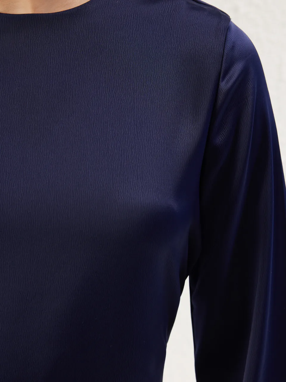 Trendyol Modest Dames Donkerblauw Effen Maxi Lang Stijlvol/Avond Recht Modest Avond Jurken marineblauw/blauw, foto 2