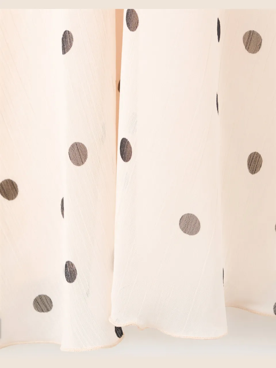 Mango halter mini jurk met stippen en ruches - ecru, foto 6