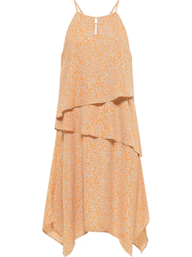 IZIA midi-jurk Dames Oranje Beige