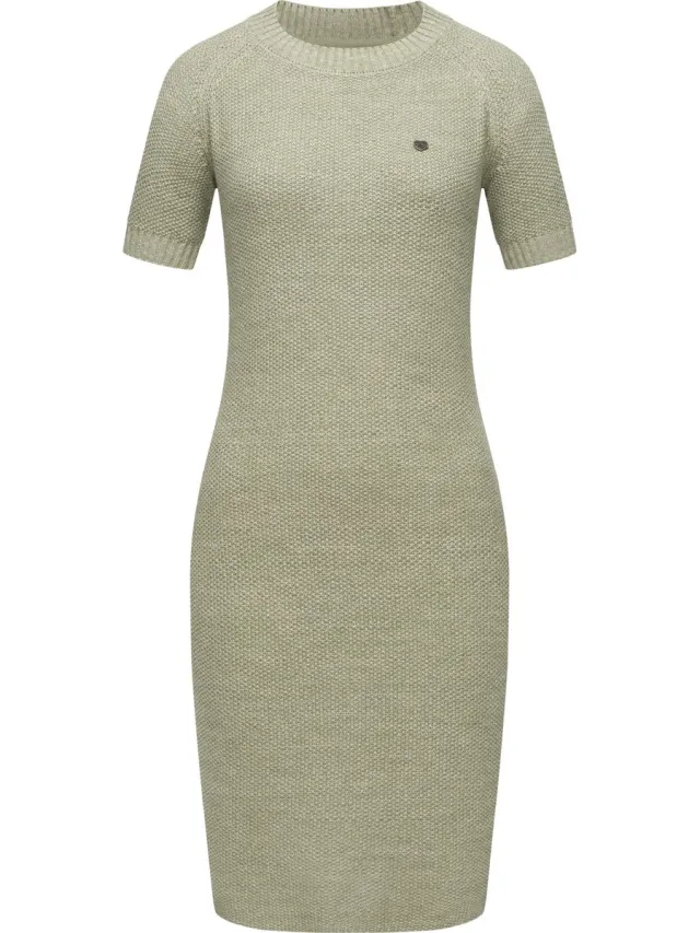 Ragwear Dames gebreide jurk Kolya Stofgroen