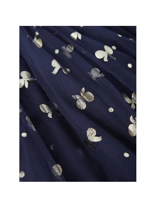 NAME IT MINI gebreide midi A-lijn jurk met print - marineblauw, foto 4
