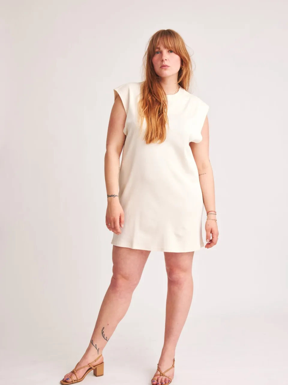 Baìge the Label dames vegan Minijurk Belinda Naturel Crème