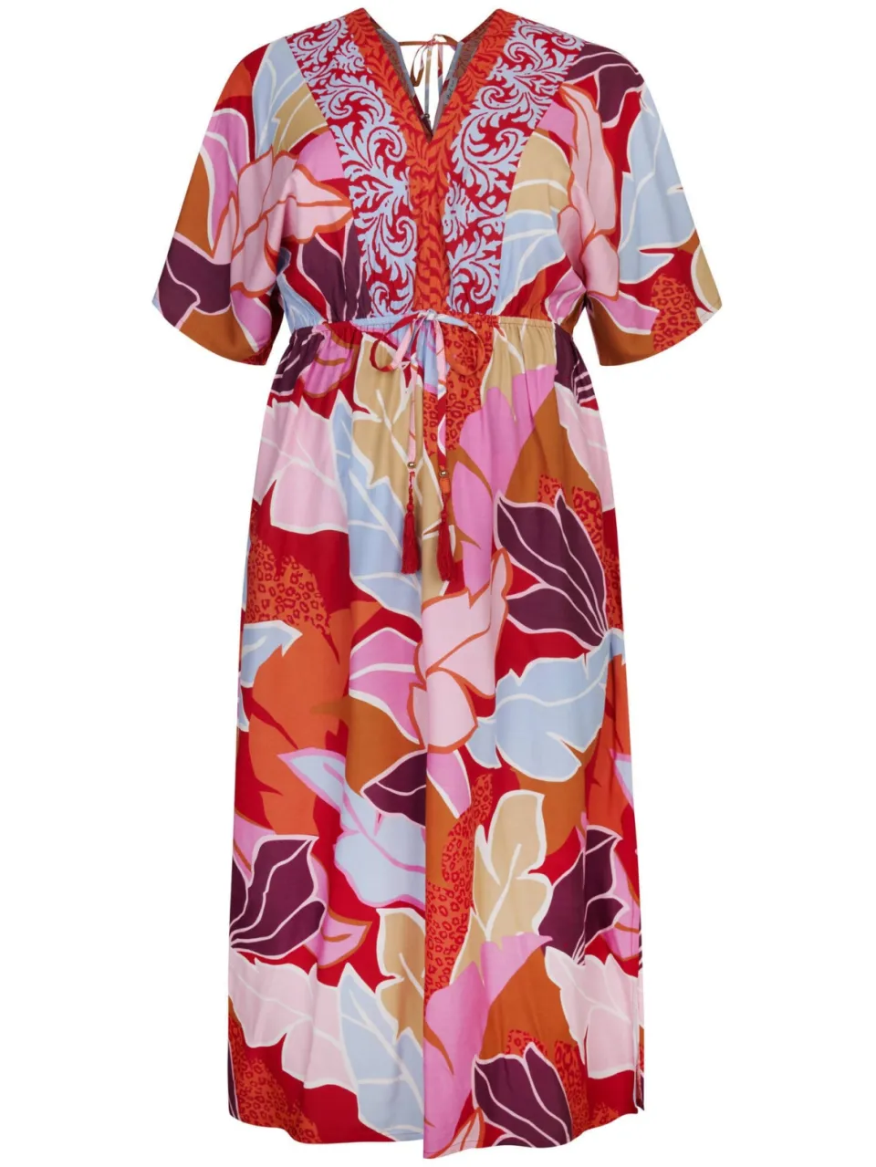 Miss Etam Plus midi jurk multi multi kleur, foto 2
