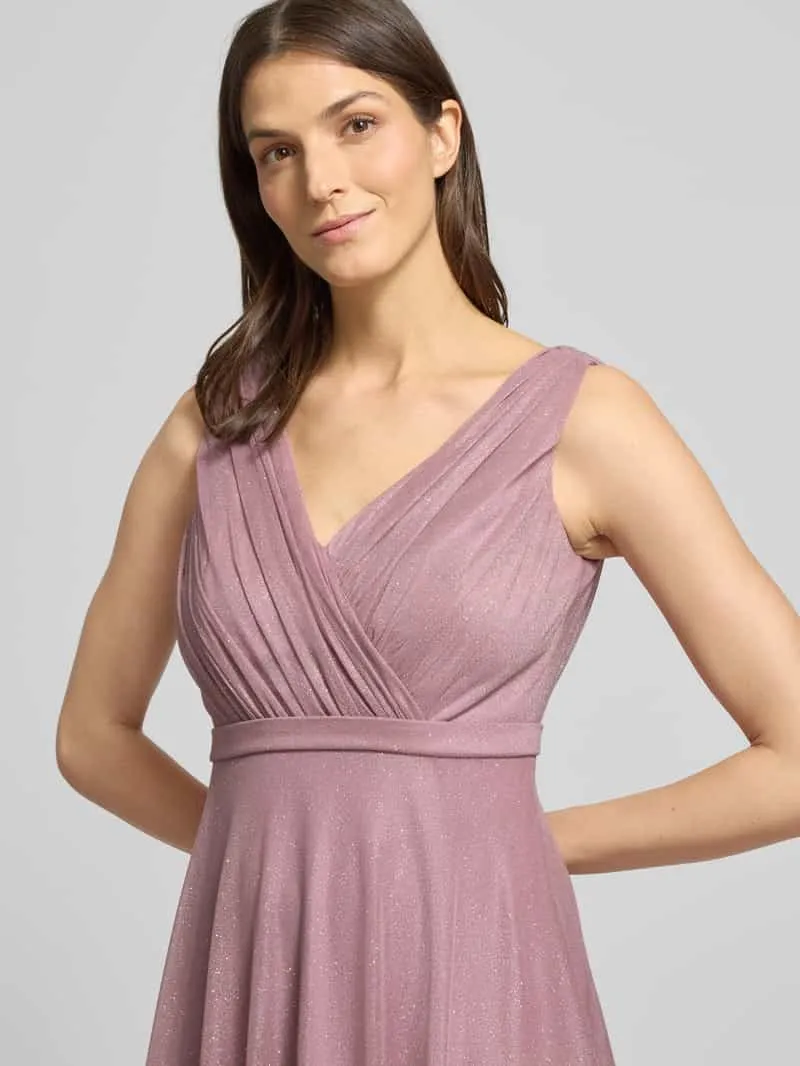 TROYDEN COLLECTION Avondjurk met glitter-mesh mauve, foto 4