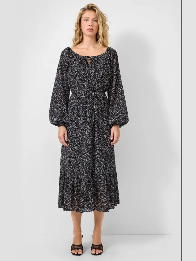 QS female - Chiffon jurk zwart