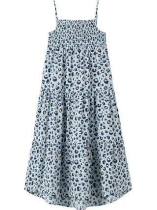 NAME IT NKFVINAYA maxi jurk blauw Lichtblauw/donkerblauw