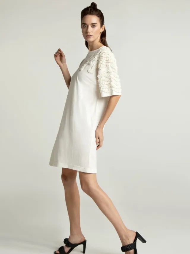 Lovjoi dames vegan Jurk Elouise White Birch Crème