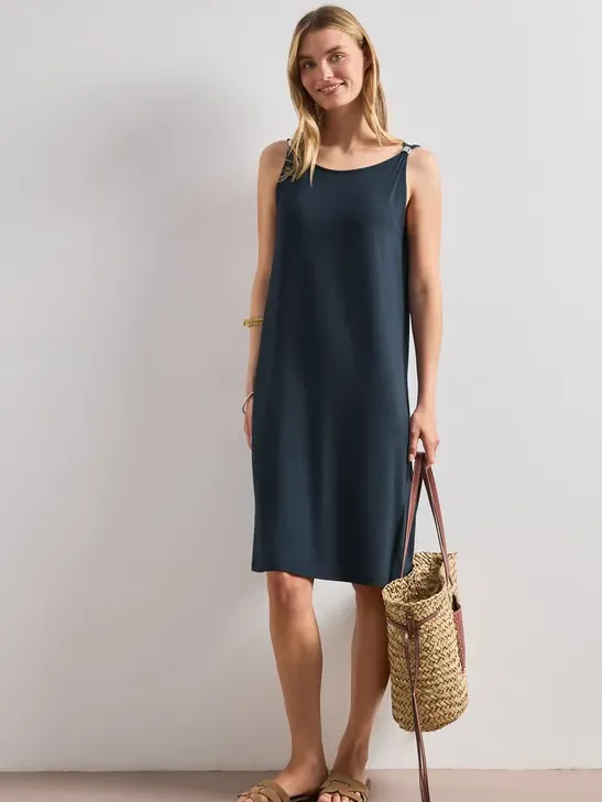 Street One Knielange jurk met gespdetail Blauw