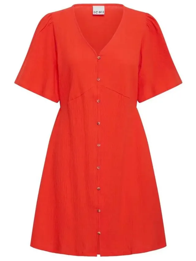 Ichi IHLIFANA DR2 - Dames - Mini jurken fiery red