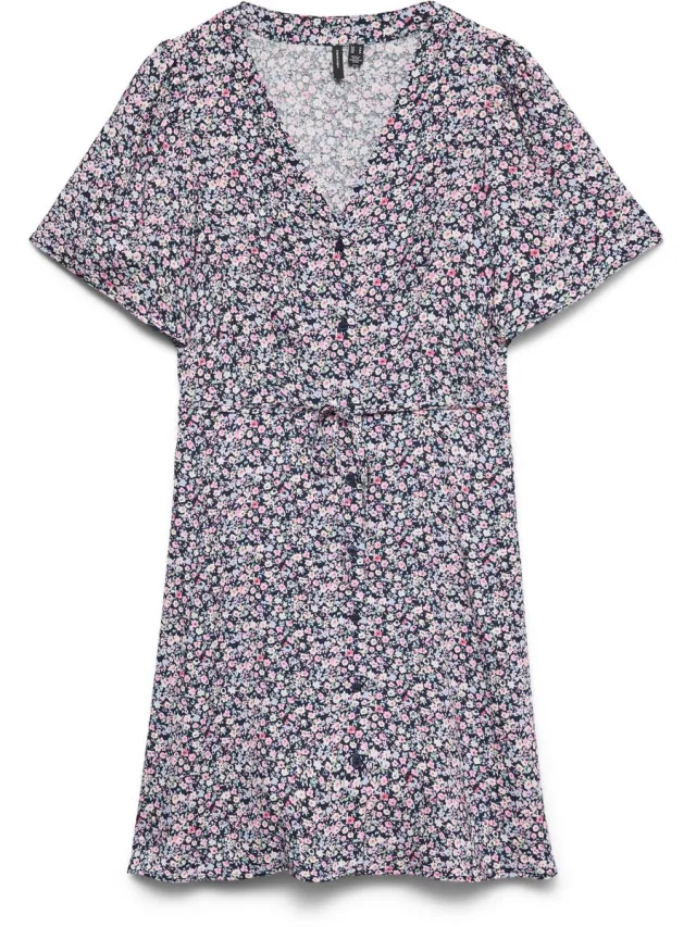 Vero Moda VMALBA SS SHORT DRESS WVN NOOS - Dames - Mini jurken navy blazer