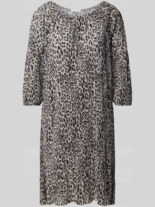 Christian Berg Woman Mini-jurk met dierenprint zand, foto 2