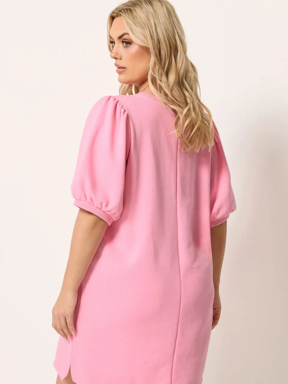 Yours Roze Jurk Met Pofmouwen, foto 4