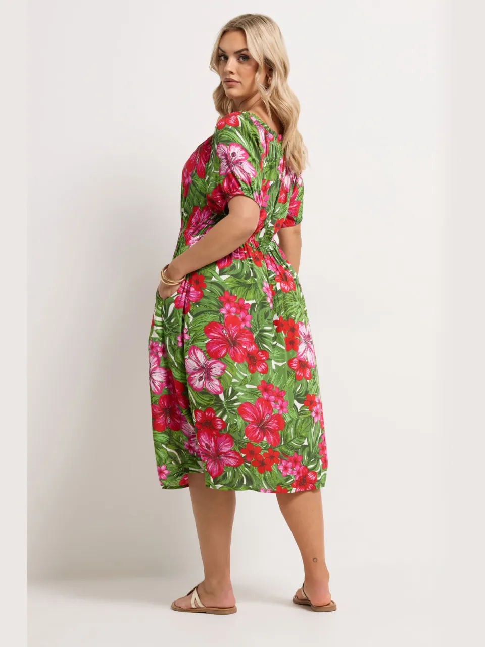 Yours Groene Maxijurk Met Bloemenprint, foto 3