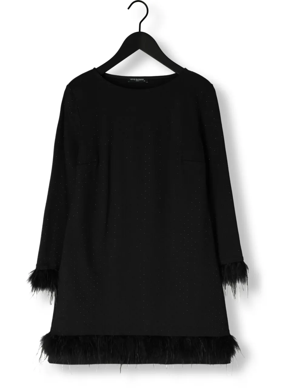 Ana Alcazar Dames Jurken Dress Feathers - Zwart, foto 2