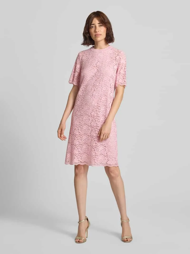 Joop! relaxed fit cocktailjurk met viscose model 'Darlene' felroze, foto 3