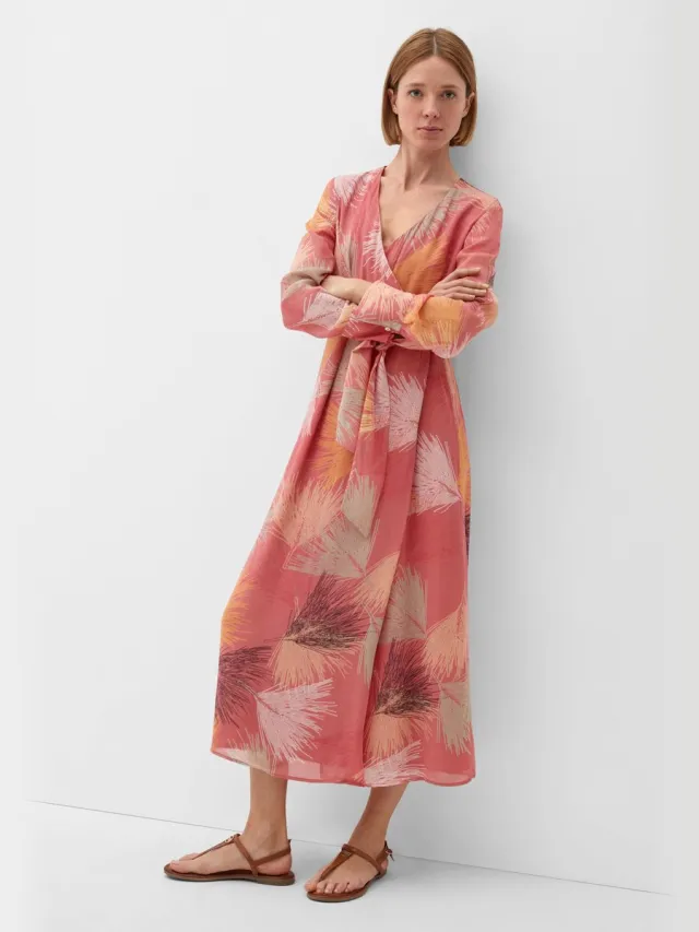 S.Oliver female - Jurk met wikkellook papaja