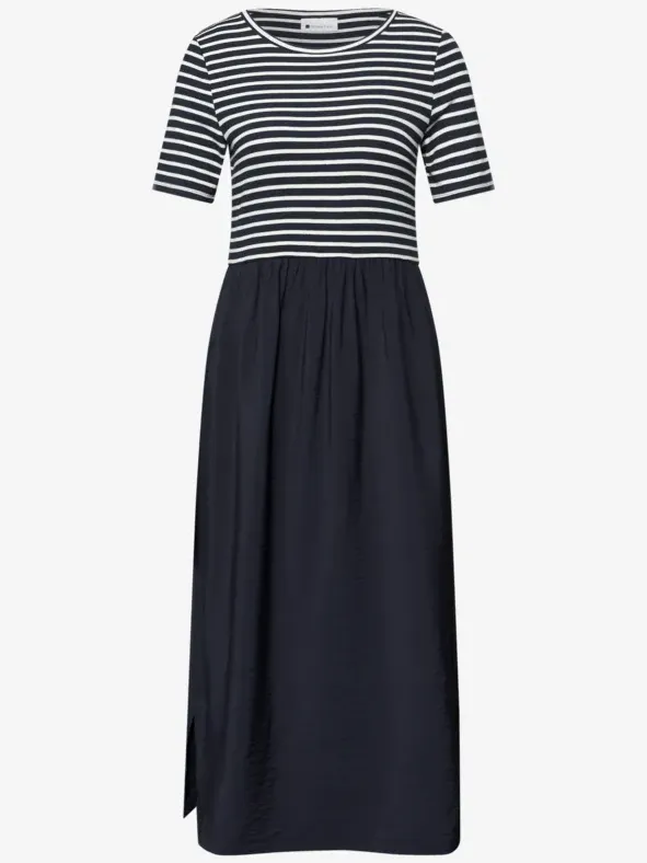 Street One Midi-jurk met structuurmix blauw, foto 3