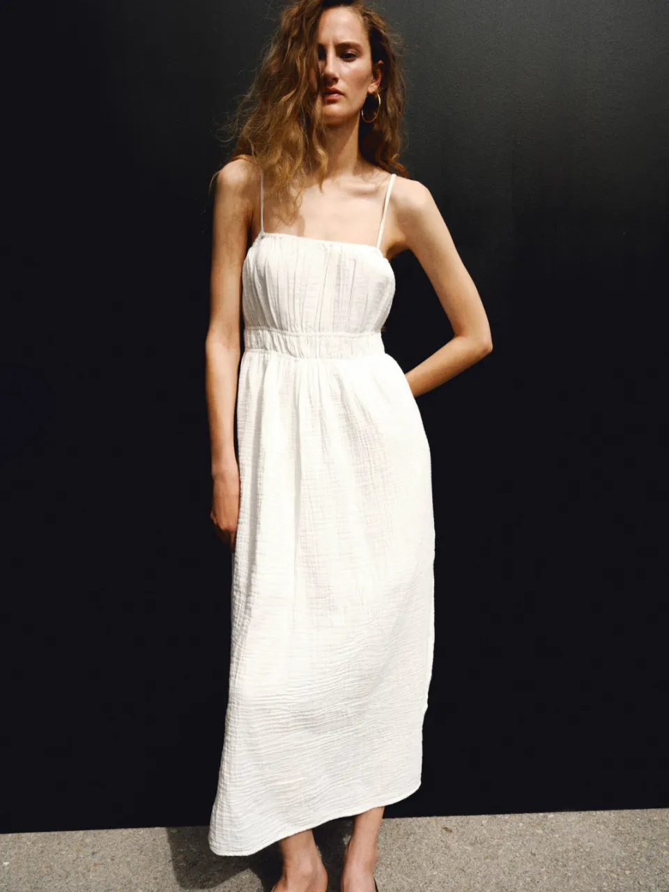 Mango midi jurk - wit