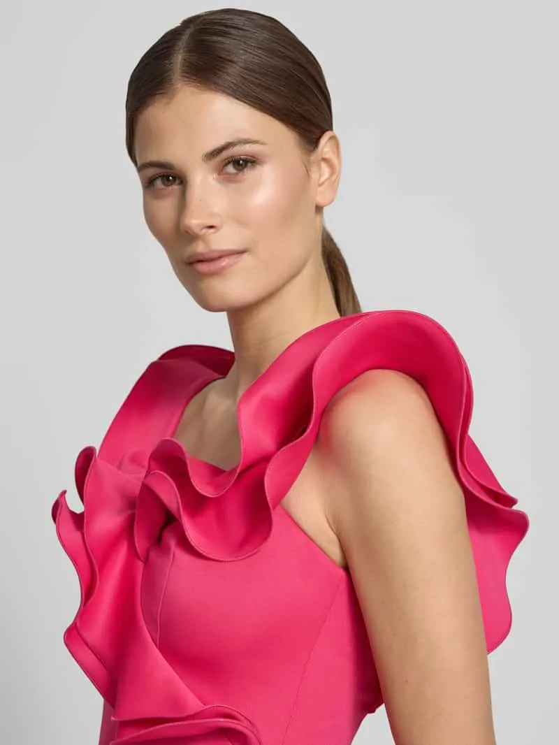 Lipsy slim fit midi-jurk met loopsplit felroze, foto 3