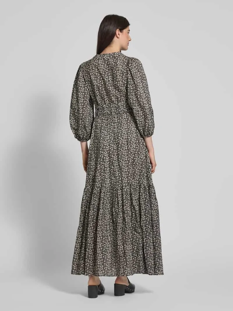 IVY OAK Maxi-jurk met knoopsluiting, model 'DREA' zwart, foto 3