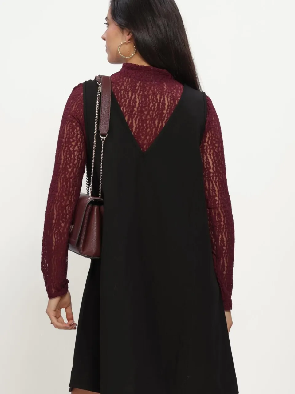 Y.A.S. YAS Dames Jurken Yasdakota Sl Wide Spencer Dress - Zwart, foto 3