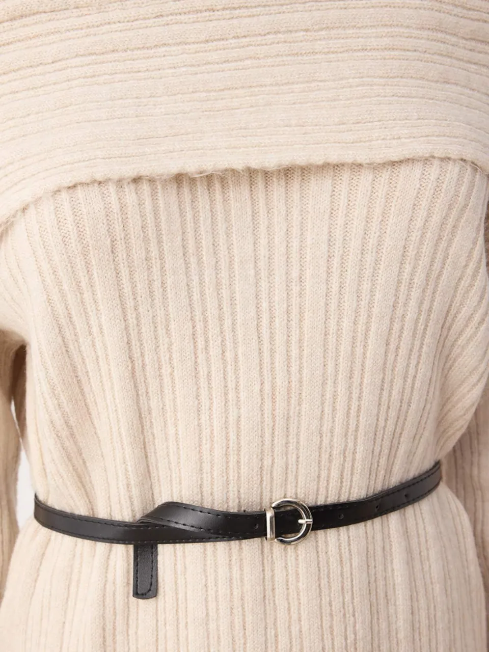 Trendyol TRENDYOLMİLLA Dames Beige Effen Extra Kort / Super Mini Lang Avond / Dagelijks Recht Jurken, foto 2