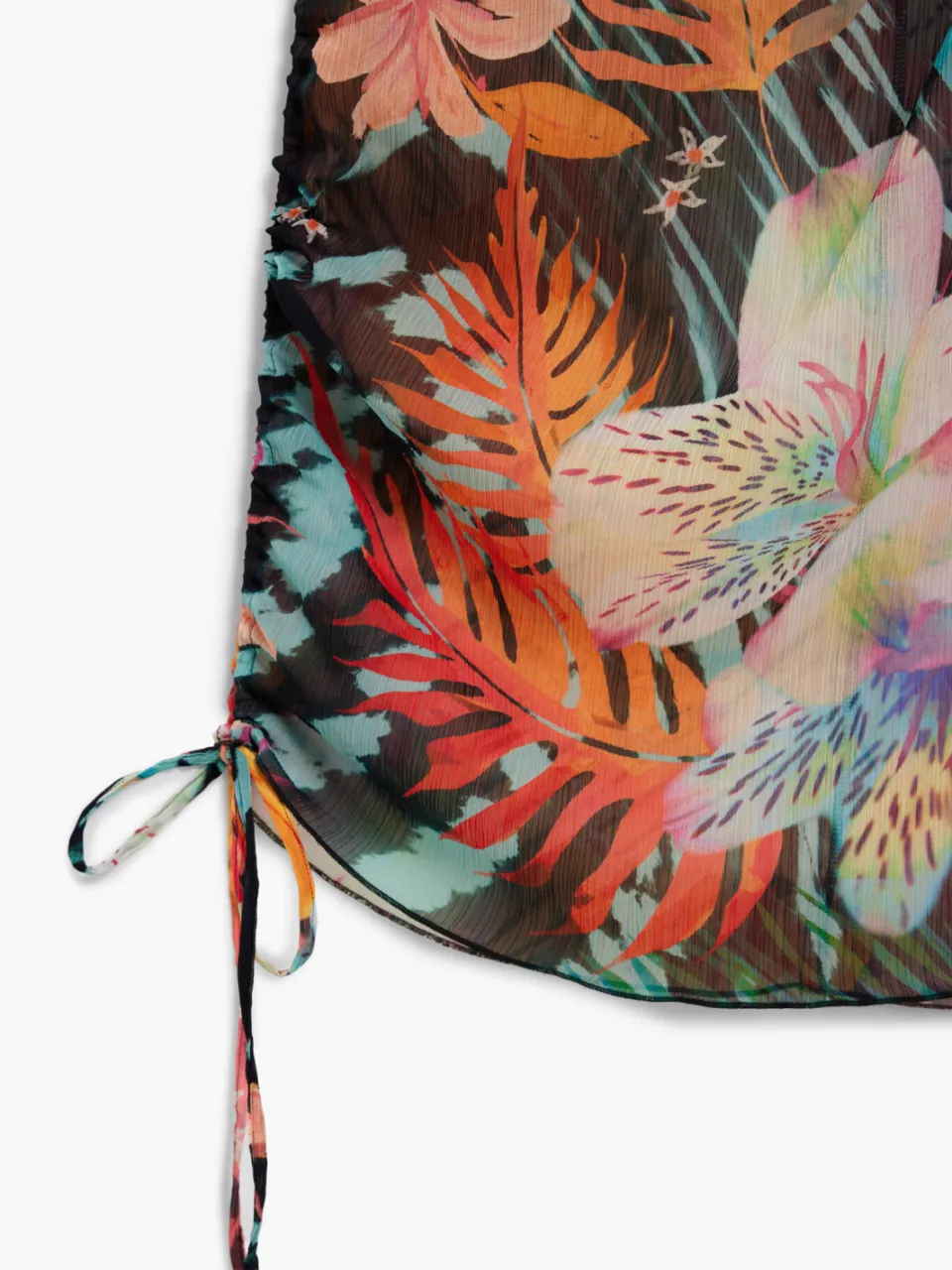 Desigual gebloemde zomerjurk strapless multi, foto 7
