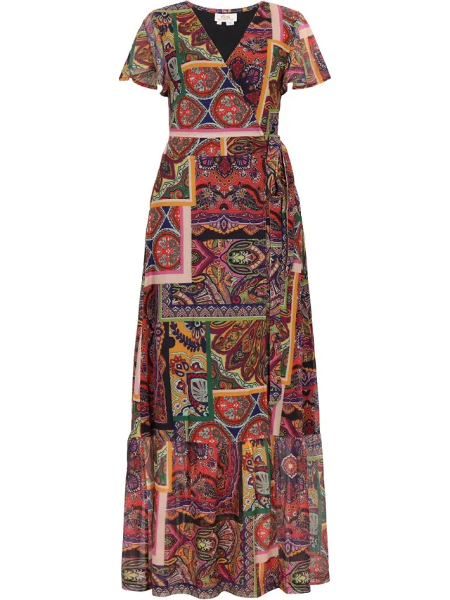 Usha Dress black multicolor