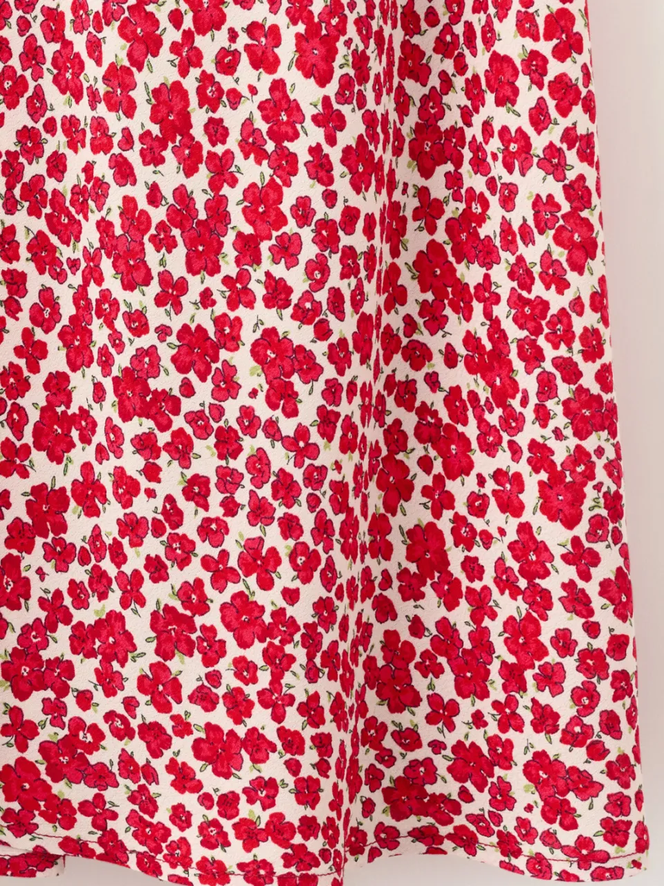 Mango viscose gebloemde midi jurk - rood, foto 8