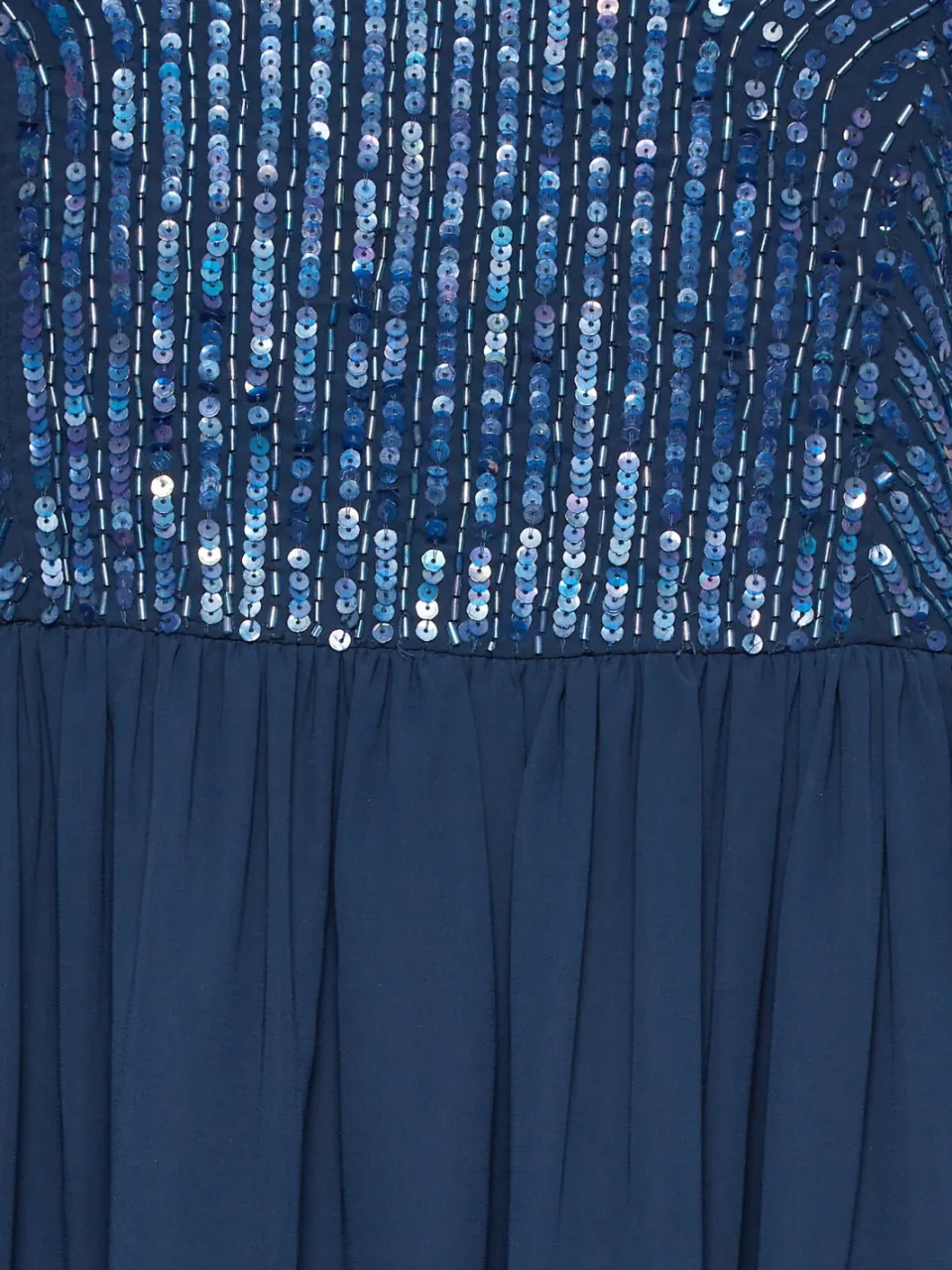 Luxe: Ultimate Embellishment Luxe Mouwloze Maxijurk Met Paillettenversiering In Donkerblauwsize 50 blauw, foto 5