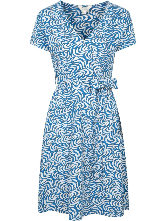 Mountain Warehouse Dames Santorini UV Jersey Wrap Jurk (Felblauw)