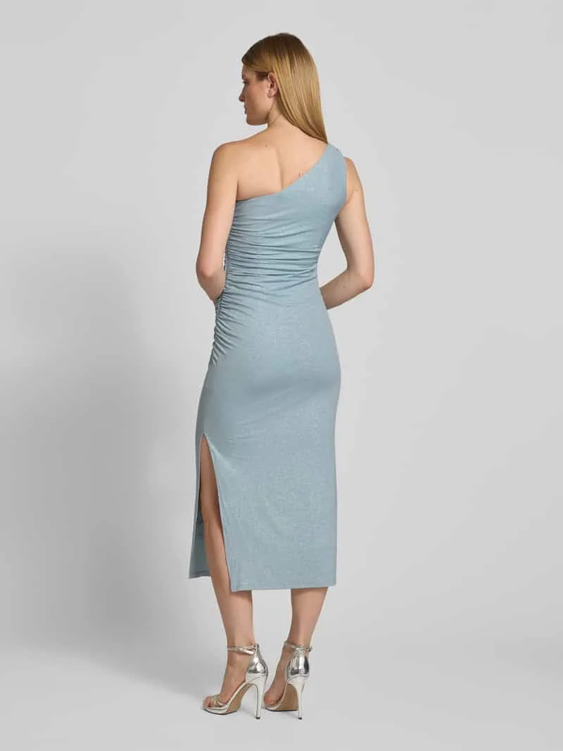 Jake*s Cocktail Cocktailjurk in one-shoulder look jeansblauw, foto 3