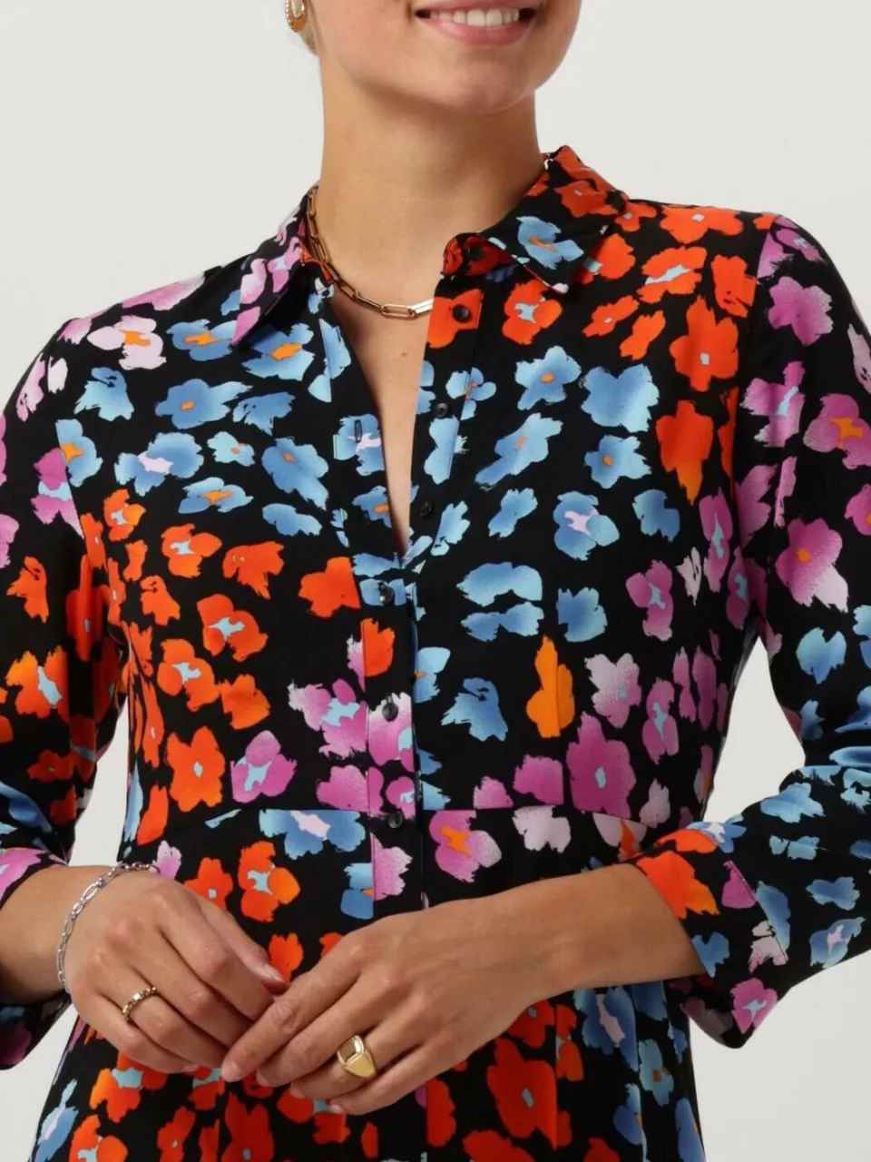Y.A.S. YAS Dames Jurken Yassavanna Long Shirt Dress - Multi, foto 4