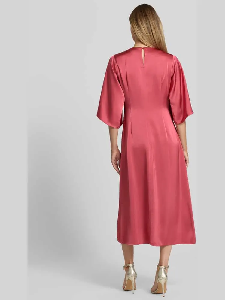 NEO NOIR midi-jurk met V-hals model 'Remara' felroze, foto 3