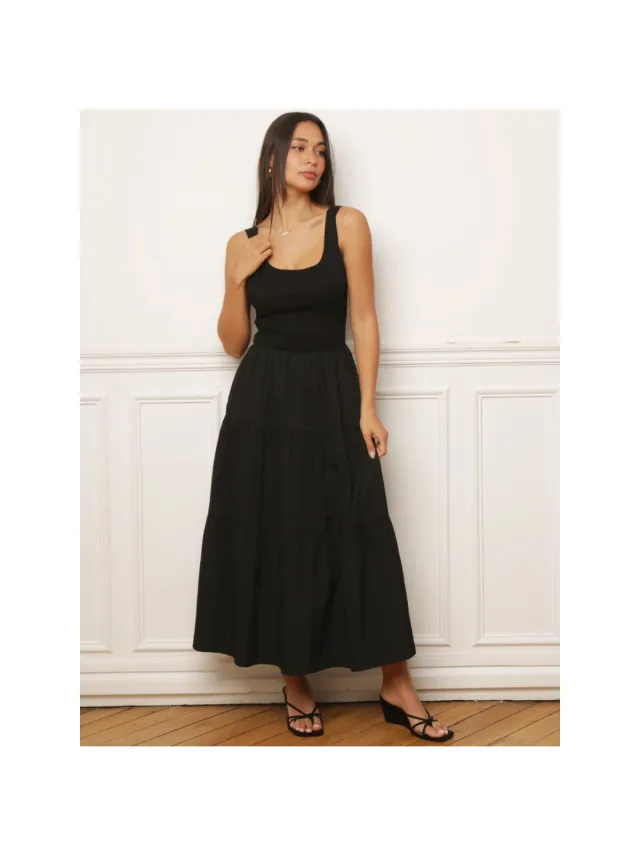 La Modeuse Lange Jurk La Modeuse 78477_P186924 Zwart