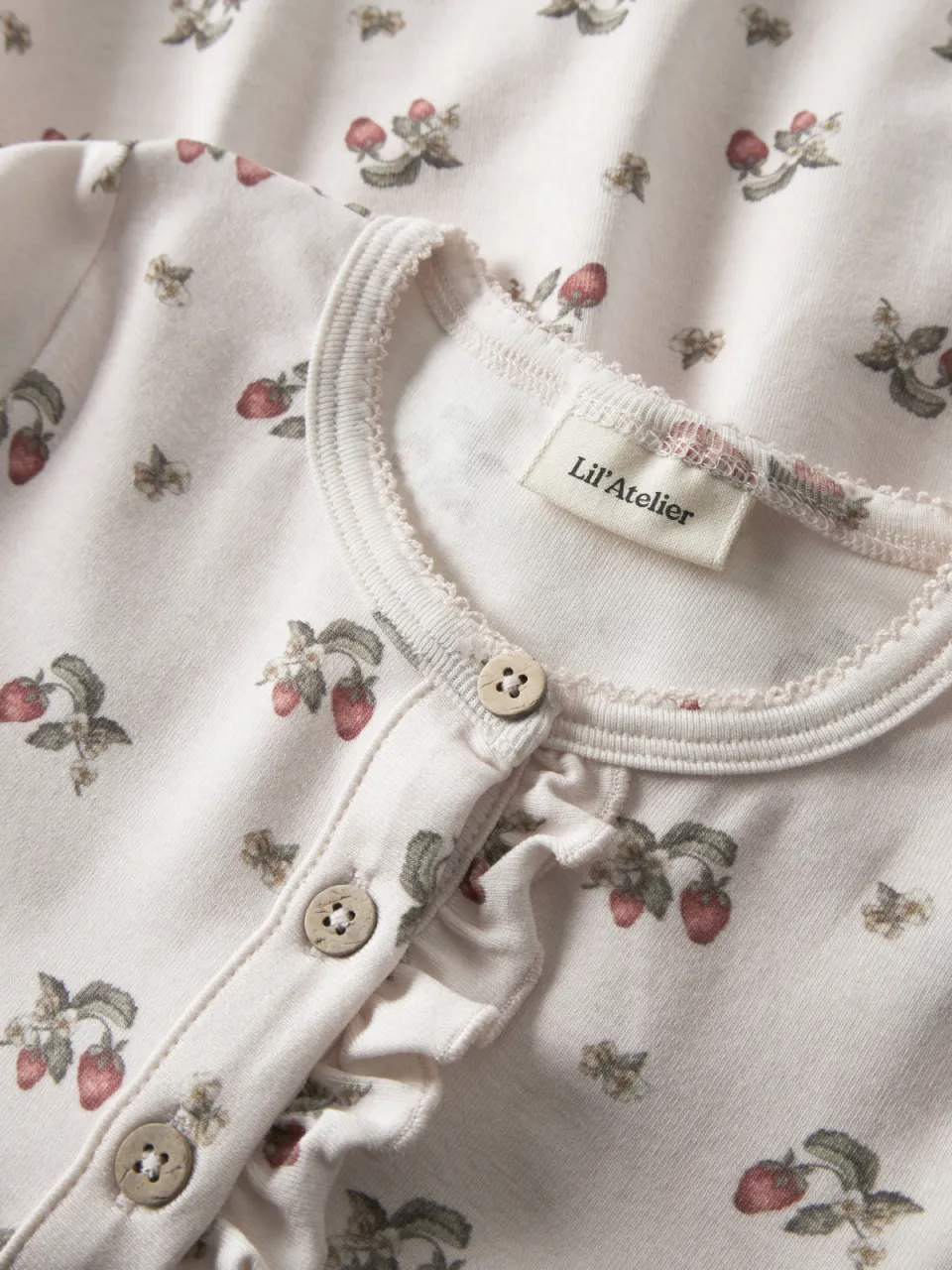Lil' Atelier MINI korte jurk ecru roze, foto 6