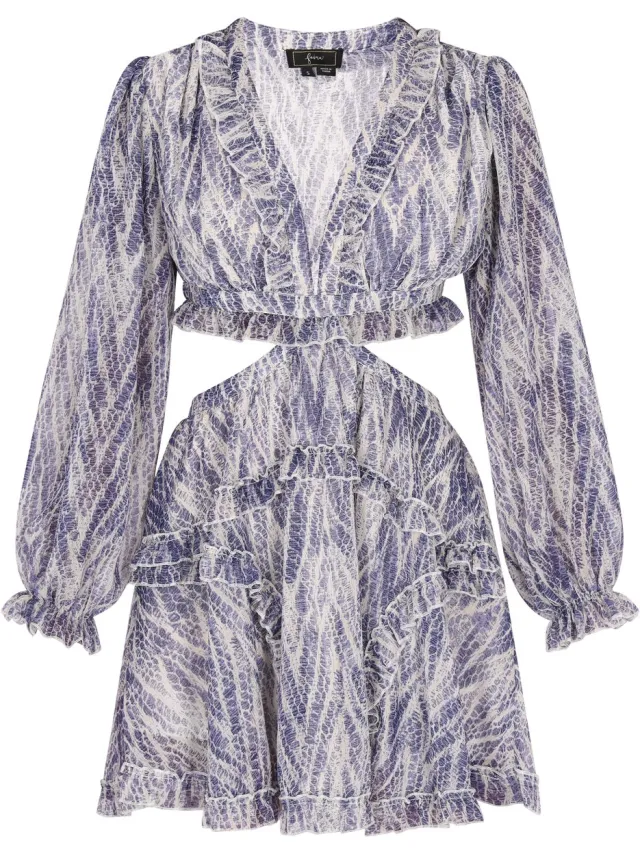 Faina Jurk Blauw Veelkleurig