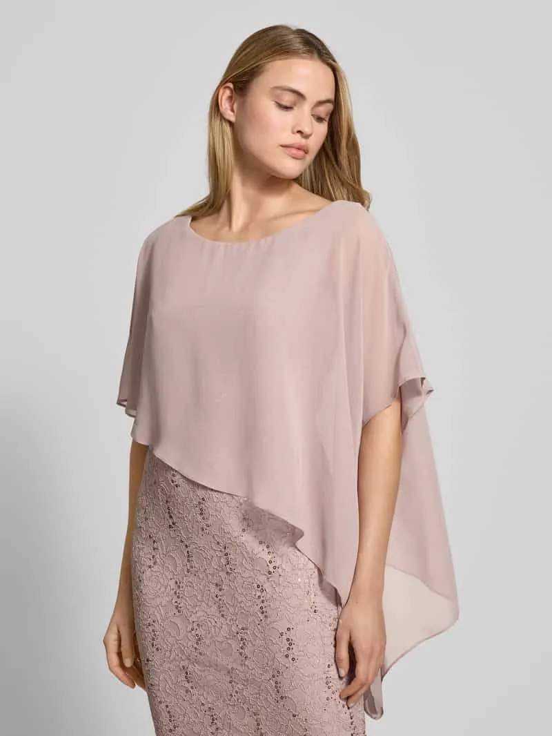 Swing Knielange cocktailjurk met pailletten beige, foto 5