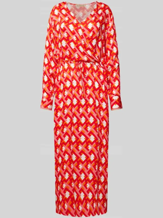 Smith and Soul Jurk van viscose met all-over motief koraal, foto 2
