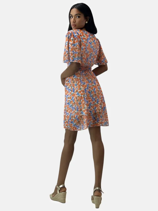 Elara Midikleid Orange