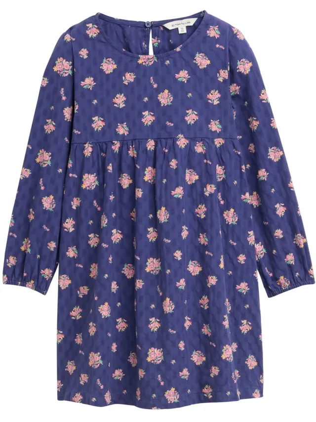 Tom Tailor Mini jurk met bloemenpatroon - dark blue multi color flower