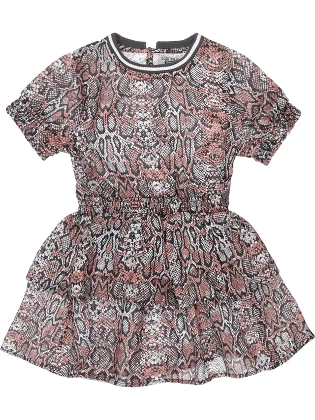 DJ Dutchjeans Jurk - Met stroken - Slangenprint - Zomerjurk Multi