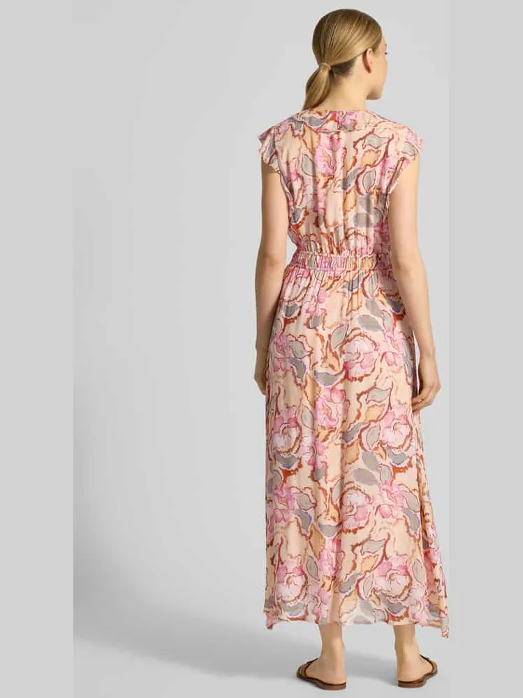 SUNCOO PARIS maxi-jurk met V-hals en vetersluiting model 'CALI' rosé, foto 3