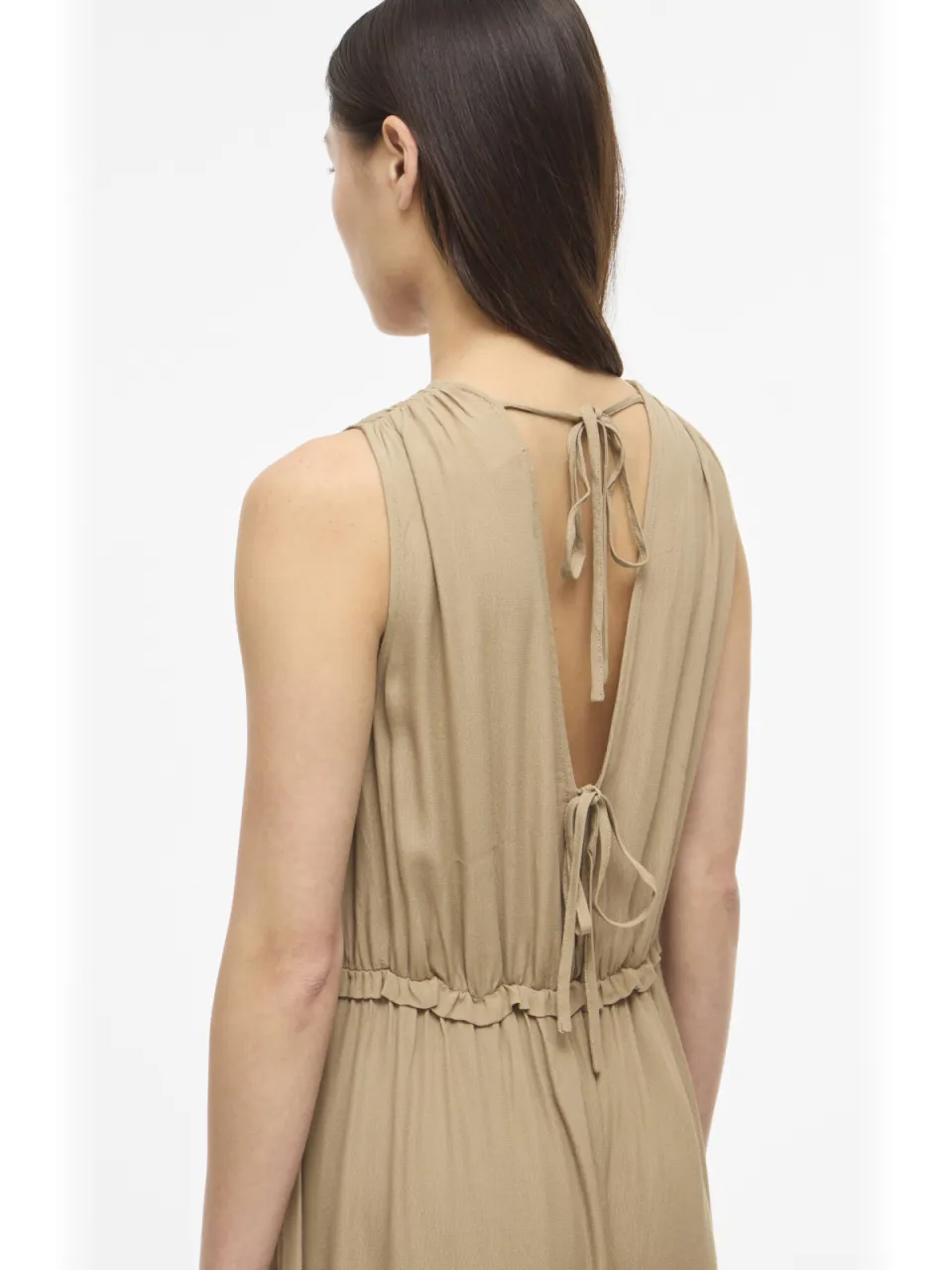 Rouge Edit maxi jurk beige, foto 3