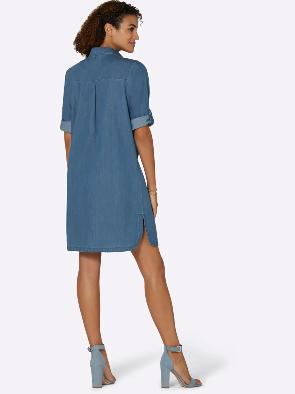 Jeansjurk blue-bleached