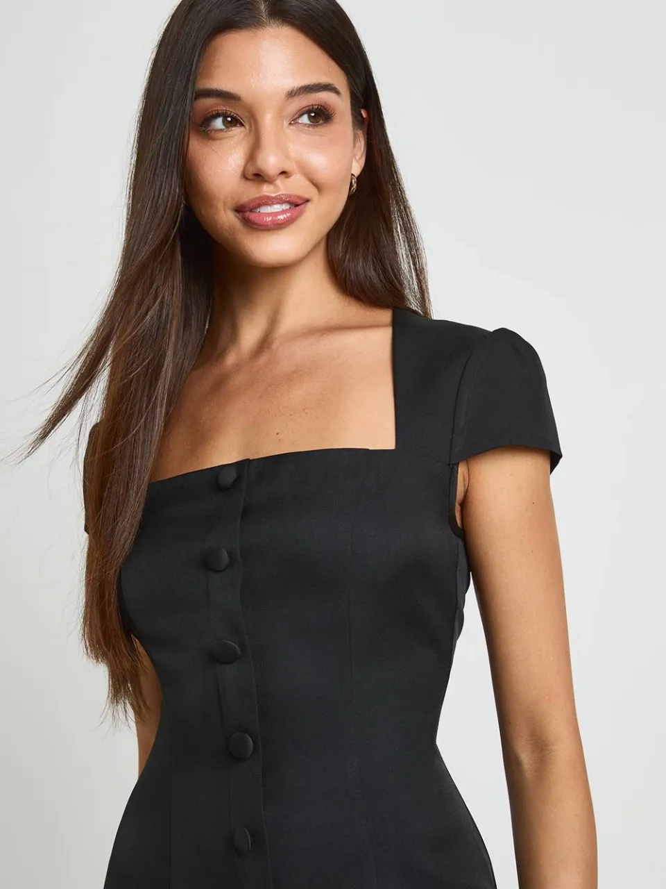 boohoo Dames Getailleerde Mini-jurk Met Vierkante Hals zwart, foto 4