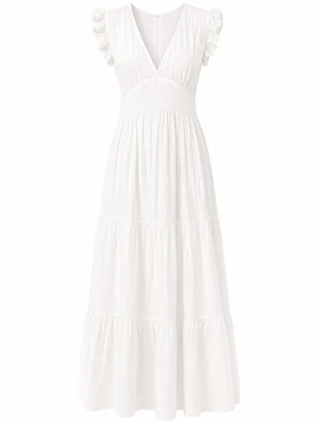 Elara Maxikleid Weiß