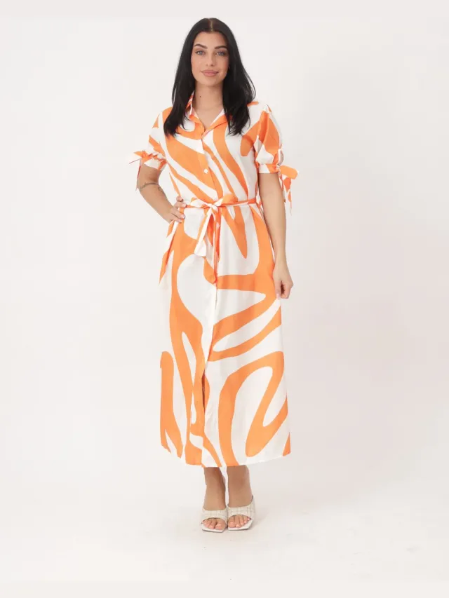 Elara Kleid Orange
