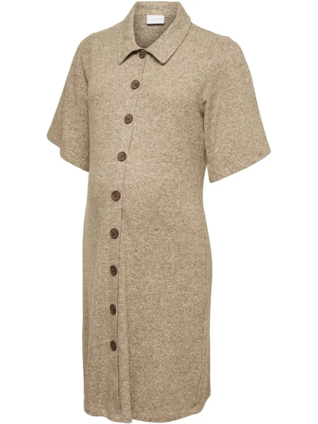 Mamalicious MLJOVI IA 34 JRS ABK DRESS 2F - Dames - Mini jurken Brown Stone